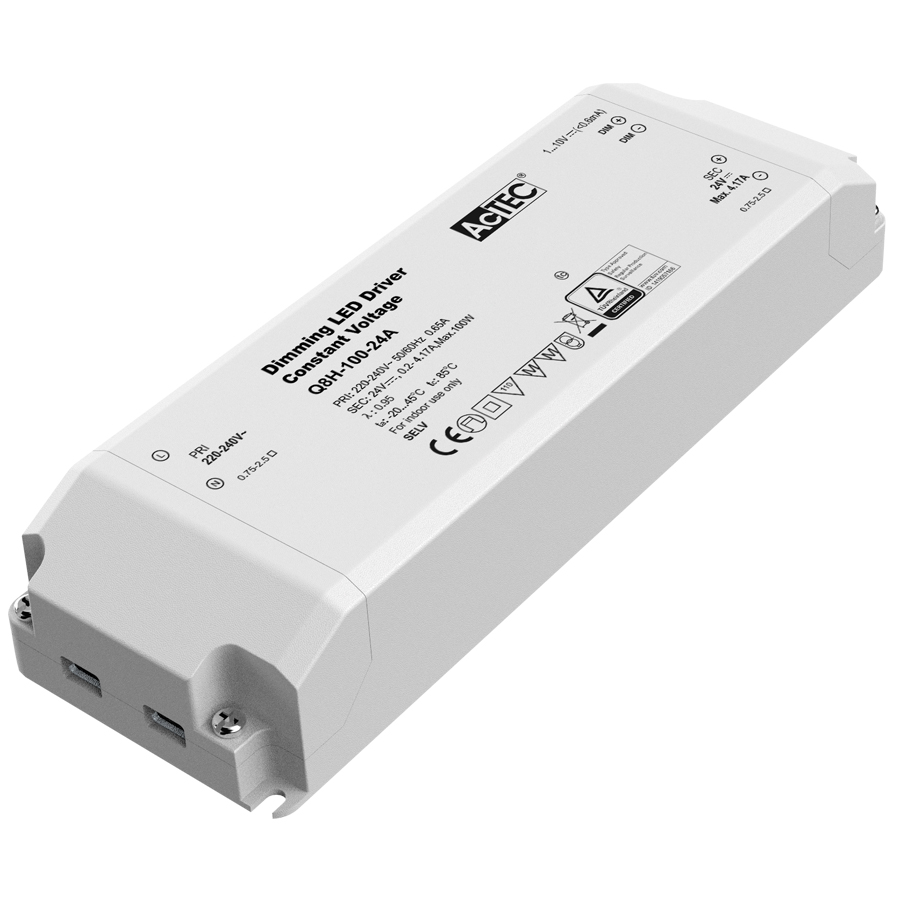 24V 100W 1-10V Dimming LED Driver (CV)