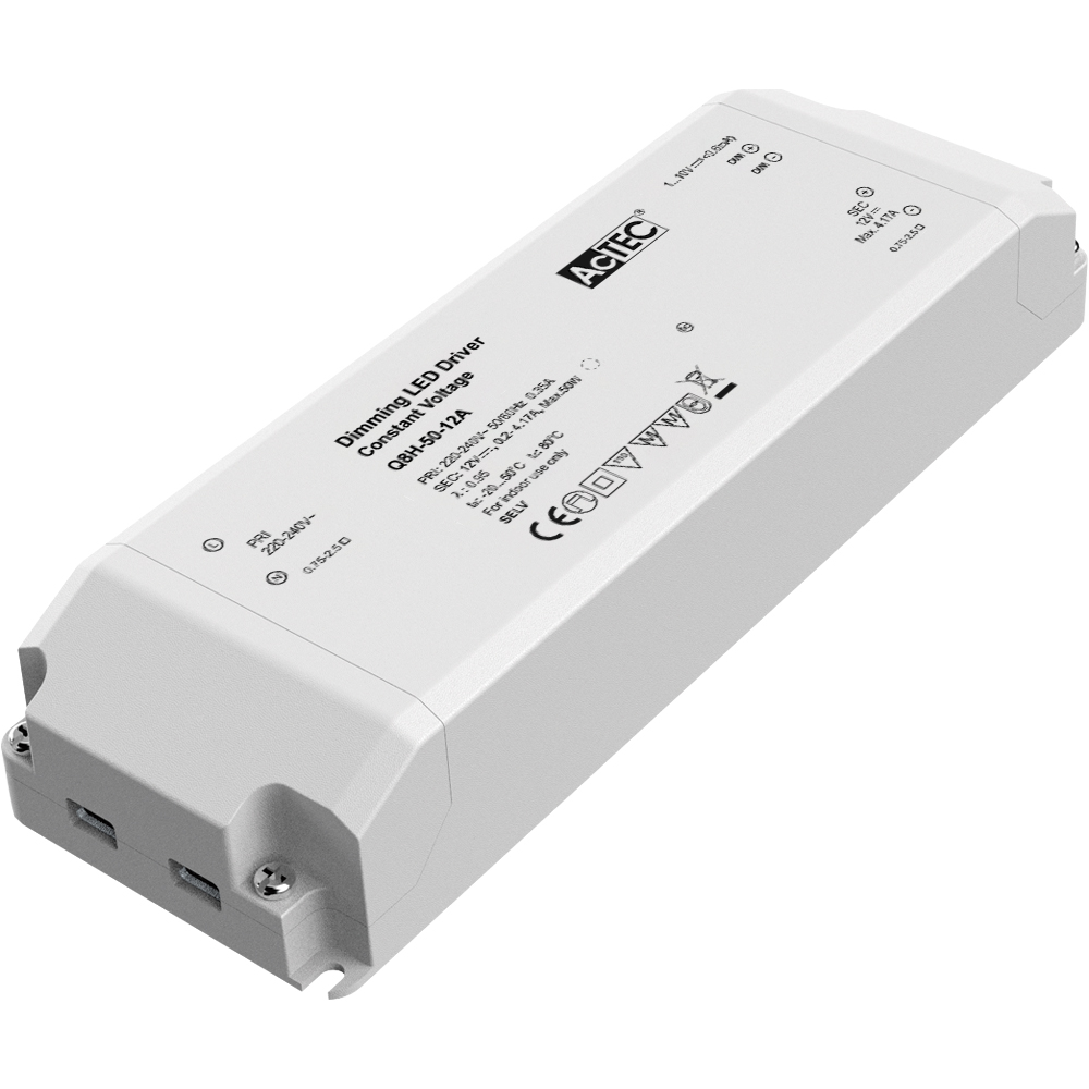 12V 50W 1-10V Dimming LED Driver (CV)