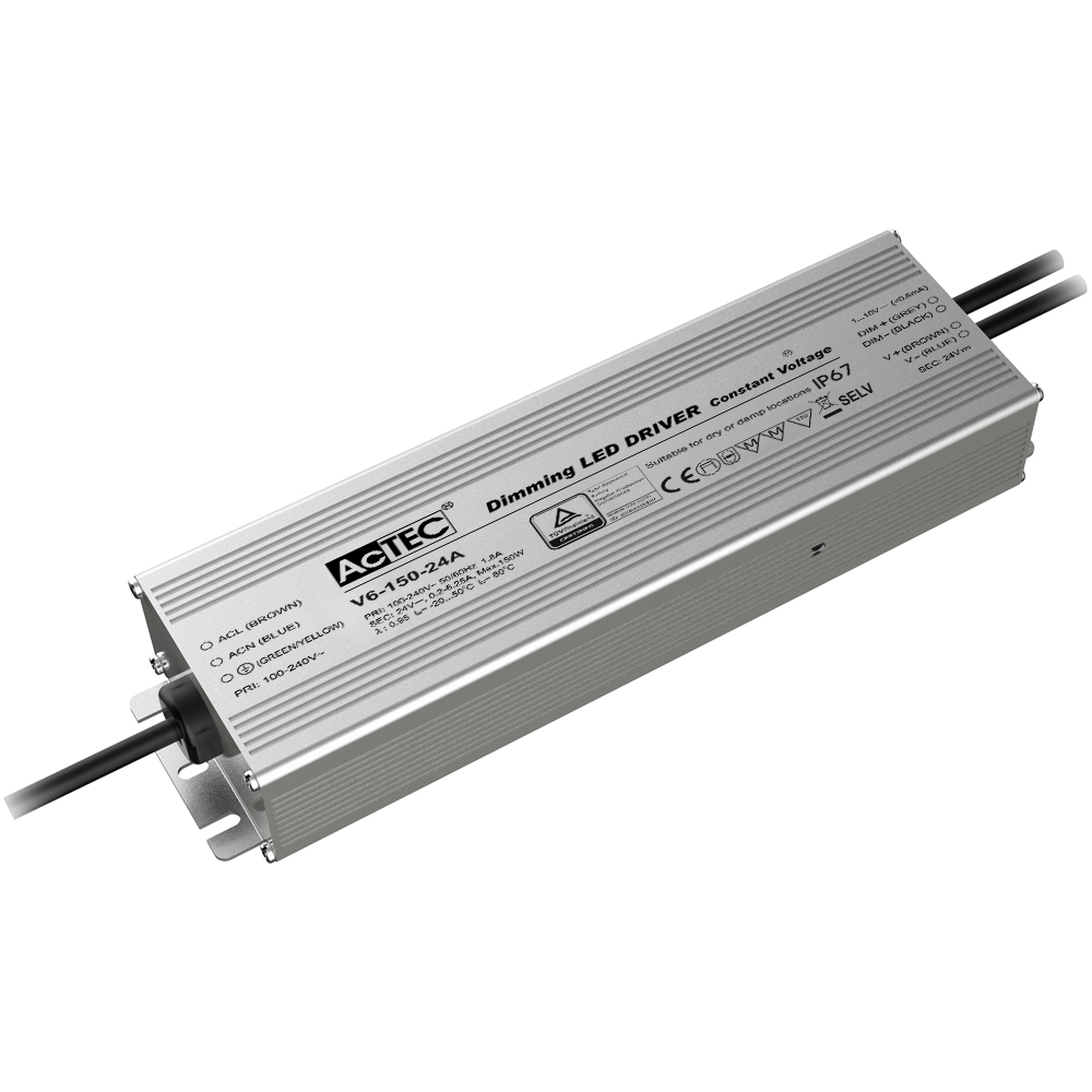 24V 150W 1-10V Dimming LED Driver (CV)