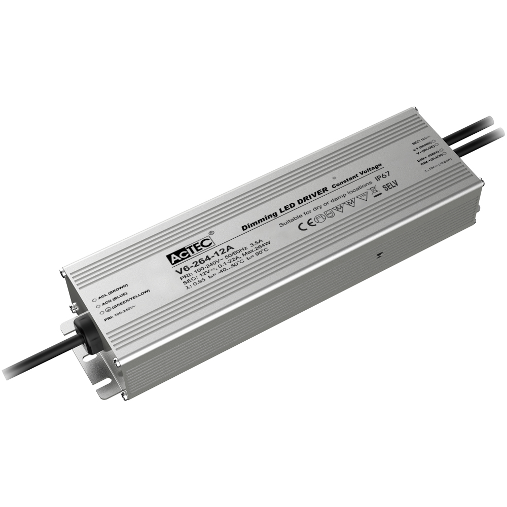 12V 264W 1-10V Dimming LED Driver (CV)