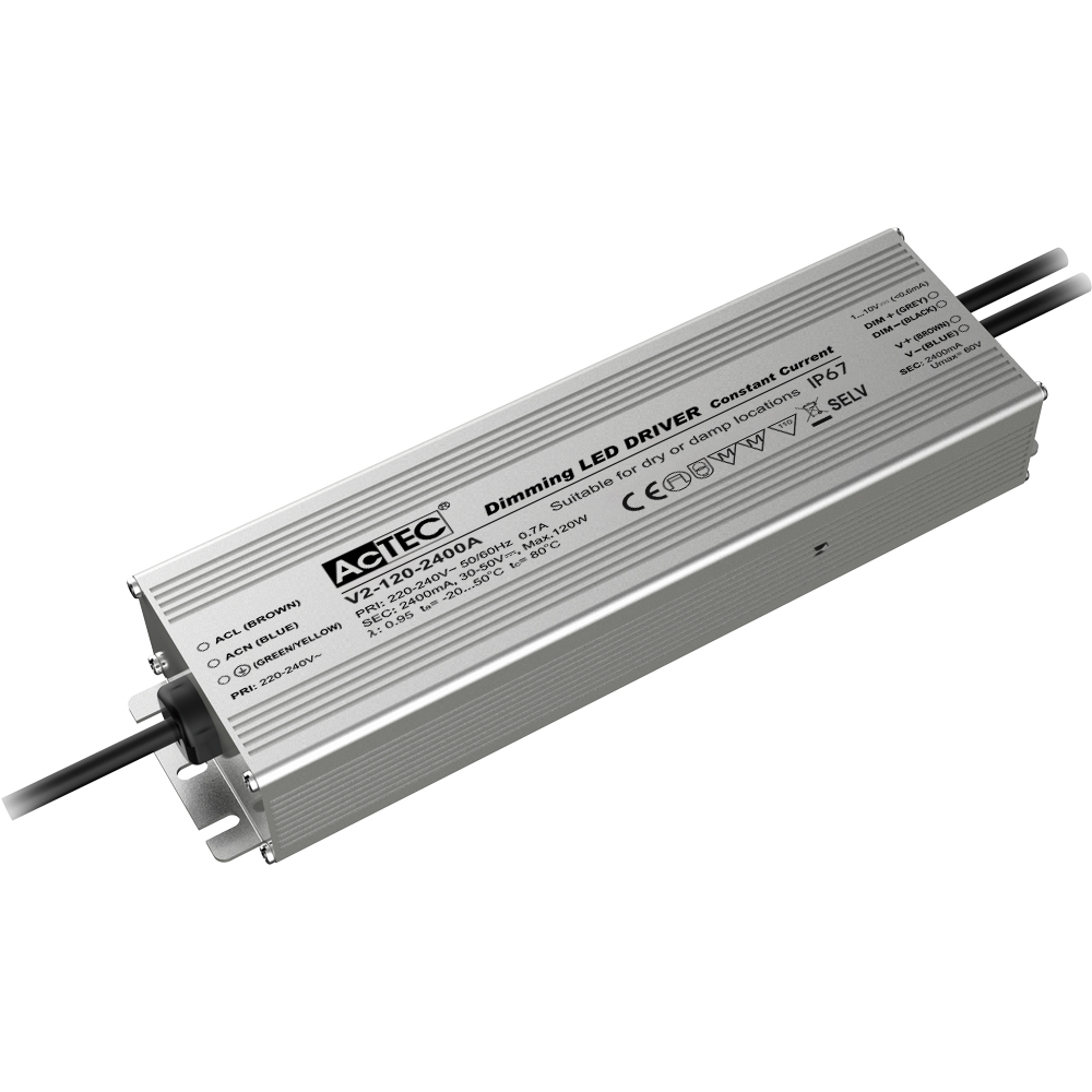 120W 2400mA 1-10V Dimming LED Driver (CC)